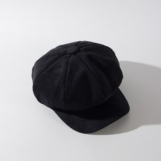 겨울 가을 단아한 베레모 CHIC 코듀로이 팔각모 여성 심플 보고함 모자 어텀 화가모자