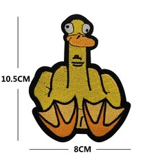 옵션 재미있는 폭력 밈 동물 칼 닭 병아리 굿 패치 의류, 31.10, 1개