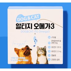 3개월 이상 강아지 고양이 알티지 RTG 오메가3 60정, 1개 - 고양이오메가3