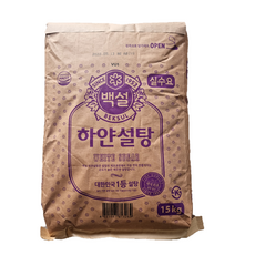 CJ제일제당 백설 하얀설탕 15kg 대용량 업소용