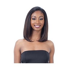 ANGELIC GIRL (1B Off Black) - Freetress Equal Synthetic Drawstring Full Cap Half Wig, 1B Off Black