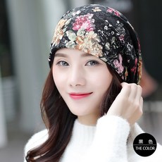 여성 봄가을 레이스 임부 산후 조리 보온 귀목 학생 스타일리쉬 베레모 나이트캡