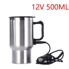 차량용 휴대용 전기 주전자 자동차 가열 컵 보온병 물차 우유 자동차 주전자 보온병 12v 500ml, 1.12v 500ML