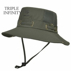 여름 버킷 모자 메쉬 통기성 야외 낚시 등산 하이킹 태양 접이식 조절 파나마 남자 밥, Army Green Hat, 1개