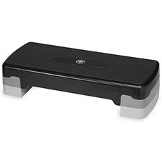 Gaiam 가이암 필수 운동 단계 플랫폼 에어로빅 스테퍼 벤치 피트니스 장비 운동 데크(라이저 높이 미끄, 상세 설명 참조0