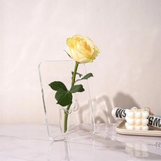 투명 아크릴 프레임 액자 꽃병