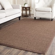 Natural Fiber Collection NF525D 초콜릿 사이 잘삼 지역 양탄자 (3 'x 5') (3 x 5 Feet Rectangular Chocolate), 본상품