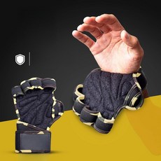 비와이 올인원 헬스 그립 헬스 리프팅 스트랩 손목보호대 장갑, 1개, 밀리터리