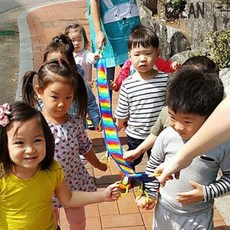 인솔손잡이띠 인솔밴드 바깥놀이용품 기차놀이 인솔띠, 무지개띠(NO.297)