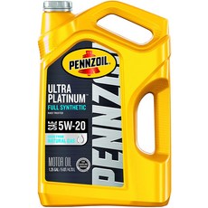 펜조일 5W-20 울트라 플레티넘 하이 마일리지 자동차 엔지오일 4.73L Pennzoil Ultra Platinum Full Synthetic 5W-20, 1개, 15W-20