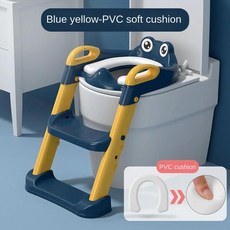 화장실 안전바 어린이 변기 사다리 남녀 아기 보조 랙 커버 시트 쿠션 계단 스타일, 3.Blue-cushion, 1개