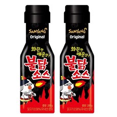 삼양 오리지날 화끈한 매운맛 불닭소스 핫 200g 2개, 1, 1