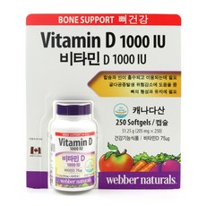 웨버내추럴 비타민D 1000IU 250캡슐 코스트코, 단품, 단품, 250정