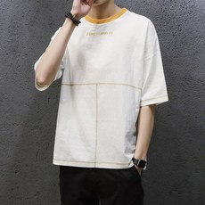알리 톨티 차선 힙합 반팔 남자 오버핏 빅사이즈