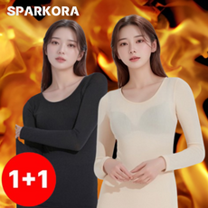 스파코라 발열내의 여성 남성 겨울 내복 상하의세트 1+1