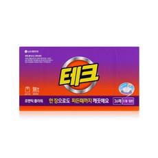 테크 간편 시트세제 로맨틱플라워향, 36매입, 1개