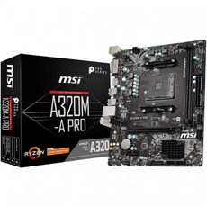 MSI A320MA Pro AMD A320 AM4 Micro ATX DDR4SDRAM 마더, A320M-A