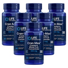 라이프익스텐션 크랜맥스 크랜베리 열매 농축 500mg 60캡슐 6개, 60정