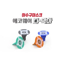 배수구 악취/화장실 악취/하수구 마스크 에코웨이 다막아/원형 욕실용, 블루