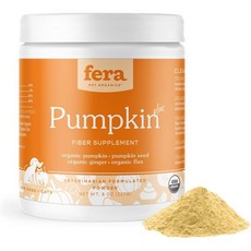 Fera Pet Organics 고양이 파우더 반려동물을 위한 페라 펫 호박 플러스 섬유 보충제 수의사 제작 개와 규칙성 내장 기능 씨앗 아마 90 스쿱 Q1705722, 1개, 227g