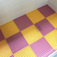 화장실 미끄럼방지매트 욕실매트 방수샤워가용 펀칭패치 30*30cm 1개 10개, 30*30, 4개, 옐로우+핑크