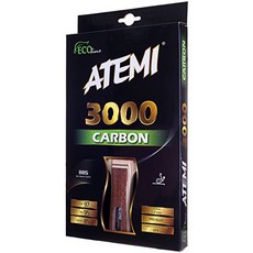 Atemi Pro Carbon 3000 Ping Pong Racket - Superior Control and Power - ITTF Approved Ping Pong Paddle, 1, 기타