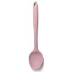 Kitchen Factory 糖果色嬰兒副食品矽膠料理匙, 粉色, 1入, 耐熱100℃, 韓國產, 6 x 28cm, 1支