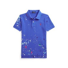  (국내매장판/AS가능) 폴로키즈 남아 2-4세 페인트 스플래터 코튼 메시 폴로 셔츠(CWPOKNIT8020674300) 