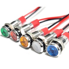 LED 차량용 발광 다이오드 표시등 경고등 6MM 3V 6V 12V 24V 램프, 1개, LED표시등 3-6V 화이트