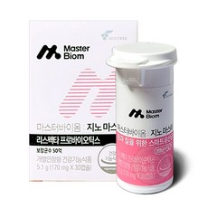 마스터바이옴 지노마스터 질건강유산균, 1병, 5.1g(170mg*30캡슐)