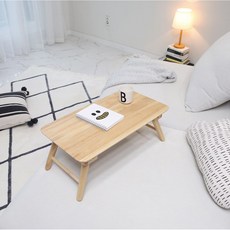 벤트리 ZEN 원목 접이식 미니테이블 550 size, 원목색