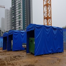 빈터채움 다용도 조립식 바퀴천막-암롤박스 덮개천막, 선택1)3x6.3x2.7m(25m3형 설치비 포함)