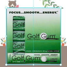 Golf Gum Liquid Core Xylitol Gum Spearmint 골프껌 스페어민트 자일리톨 5팩