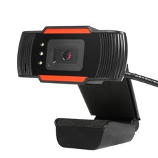 UTHAI-DC01 HD 12MP 카메라 내장 흡음 마이크 웹캠 화상 통화 컴퓨터 해상도 640x480, 01 Black with lights
