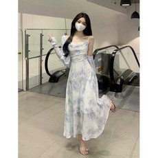 여성 의류 여름 나시 롱원피스