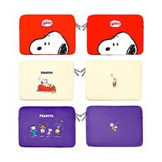 스누피 아이패드 노트북 태블릿 맥북 파우치 가방 슬리브 케이스 11인치 13인치 15인치, 댄싱퍼플