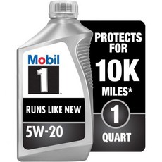 모빌원 모빌 1 풀 합성 엔진오일 5W-20 1쿼트 6팩, 1 Quart (32 Ounce)/ (Pack of 6, 6개, 946ml