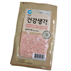 청정원 건강생각 슬라이스햄, 10개, 100g