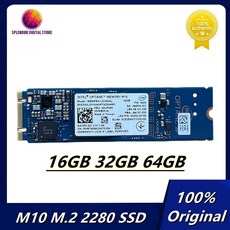 컴퓨터 인텔 옵테인 메모리용 내부 솔리 스테이트 라이브 M10 M.2 2280 SSD 64GB 32GB 16GB PCIe 3.0 3D XPoint NVMe, [02] 32GB, 2.32GB