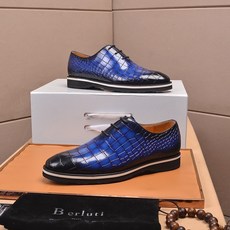 Berluti Alessio Padova 남성 가죽 패션 캐주얼 슈즈 블루 S5863-V2MM8 - 벨루티구두