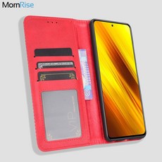 럭셔리 레트로 마그네틱 가죽 플립 커버 샤오 미 Pocophone 미 Poco X3 / M3 케이스 책 지갑 카드 스탠드 소프트 커버