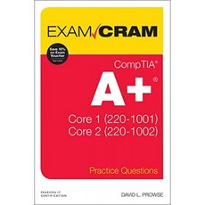 CompTIA A + 연습 문제 시험 핵심 1 (220-1001) 및 핵심 2 (220-1002), 단일옵션