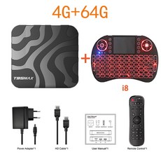 셋톱박스 64GB TV 128GB 안드로이드 및 램 어시스턴트 빠른 미디어 12 5 8G 스마트 T95 더블 6K 와이파이 박스 3D 플레이어 롬 음성 맥스 2 4G H618, 18) Eu 플러그 - 4G 64G Keyboard, 한개옵션2