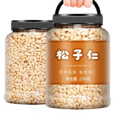  중국산 잣 백두산잣 수입잣 생잣 작은알 큰알 견과류, 4 캔 (총 1000g), 1개 