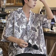 루즈핏 비치 반팔 티셔츠 커플룩