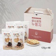 고소하고 맛있는 삼시세끼 누룽지 선물세트 (120g) 4팩, 1세트