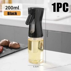 주방 오일 스프레이 병 캠핑 피트니스 지방 감소 식초 간장 분무, 1개, 없음, 200ml