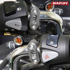 하디 혼다 PCX125 2012년-2024년 전용 핸들바 클립클램프 튜닝, 블랙, 1개