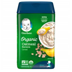 Gerber 거버 베이비 시리얼 오트밀 바나나 227g 4팩, 1