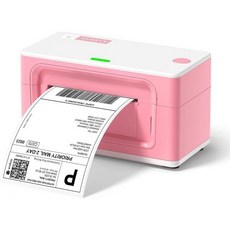 MUNBYN 배송 라벨 프린터 RealWriter 941 패키지용 4x6 프린터 가정 소규모 비즈니스용 USB 감열식 macOS Windows와 호환(USB 전용), 분홍색 미국직구